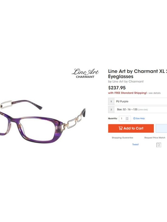 Line Art by Charmant XL 2032 Glasses 52-16-135 FRAMES ONLY Japan main image 6